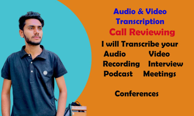 Gig Preview - Transcribe audio video recordings and phone call transcription