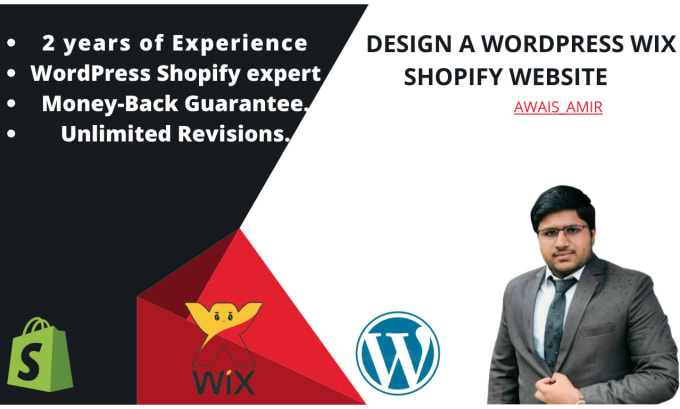 Gig Preview - Design and develop wordpress wix shopify e commernce website