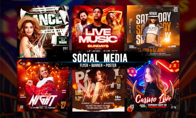 Gig Preview - Do dj hip hop club adult event party social media flyer