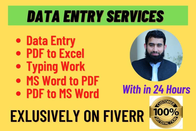 Gig Preview - Convert pdf to ms word and word to pdf data entry