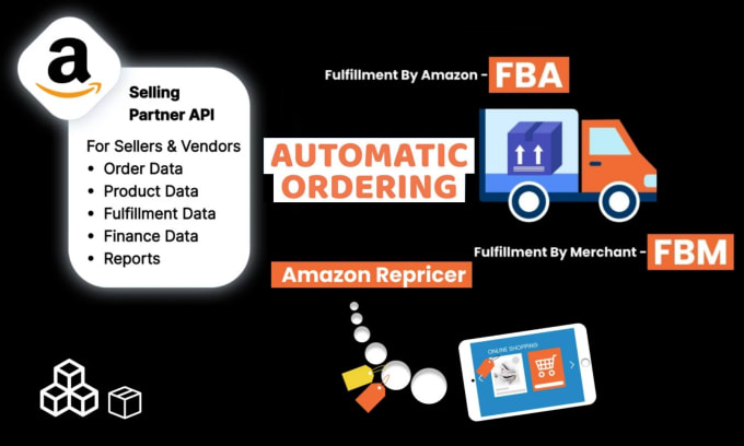 Gig Preview - Do amazon sp API for fbm fba repricing automate ordering to amazon