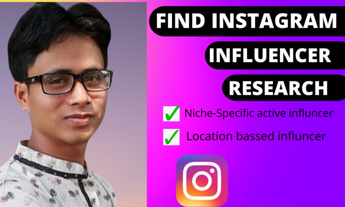 Gig Preview - Find best niche list for instagram  influencer marketing