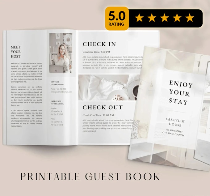 Bestseller - make you a customised welcome booklet, house manual, guidebook for airbnb