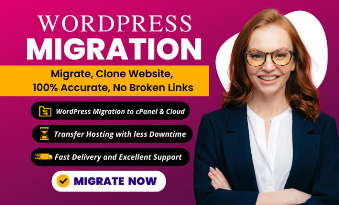 Gig Preview - Migrate wordpress website, transfer hosting with no downtime