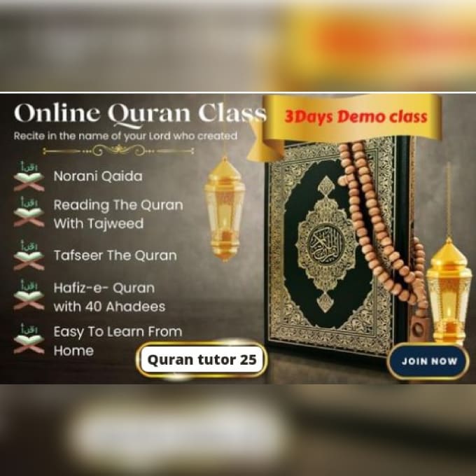 Gig Preview - Be your online quran tutor, quran teacher learn quran