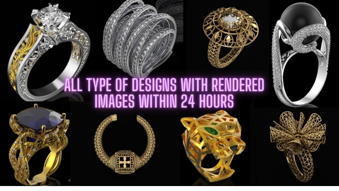 Gig Preview - Do jewelry cad design for 3d printing and rendering