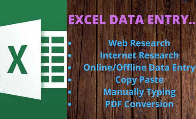 Gig Preview - Do data input in excel spreadsheet or data entry in  google sheet and copy paste