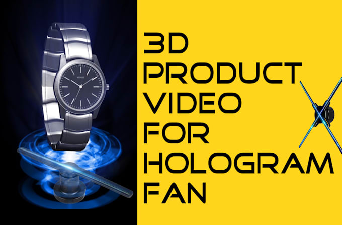 Gig Preview - Do 3d promotional video for hologram fan