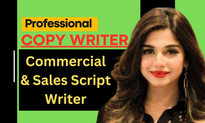 Bestseller - write commercial sales or ads scripts and copywriting