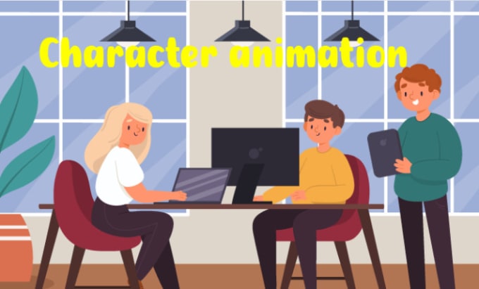 Gig Preview - Create motion graphics character animations and 2d animations