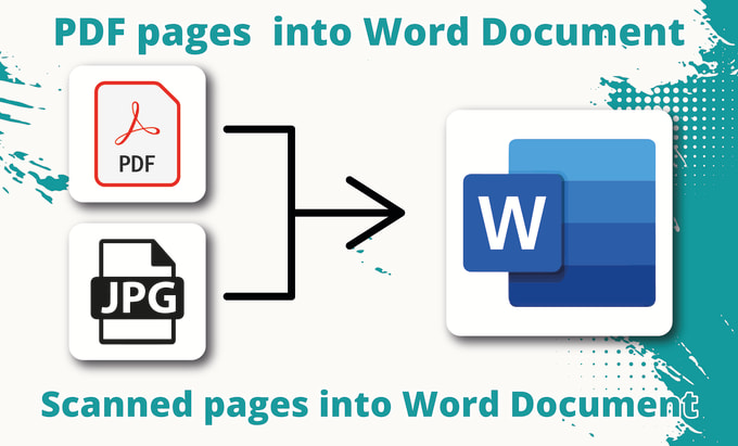 Gig Preview - Do retyping of scanned pages to an editable word