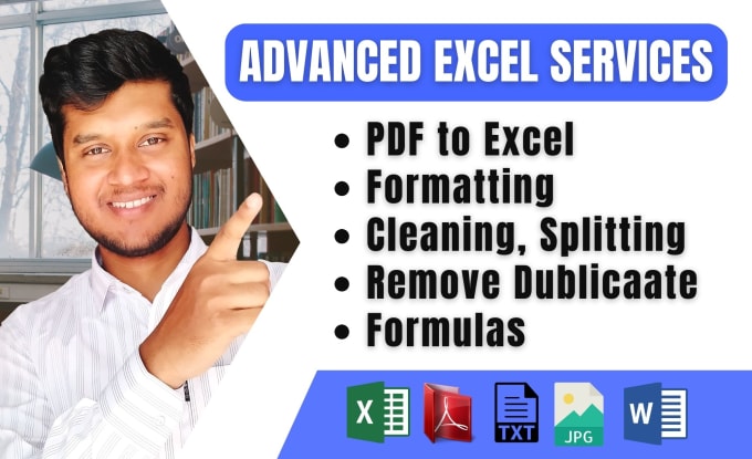 Gig Preview - Do PDF  to excel, formatting, cleaning, splitting, formulas, remove duplicates