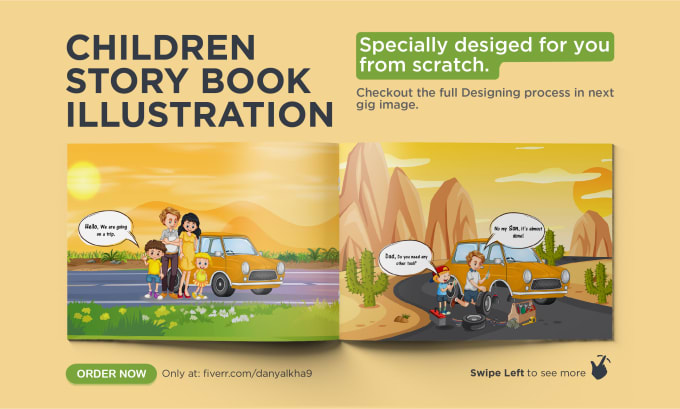 Gig Preview - Design awesome children story book illustrations and cover