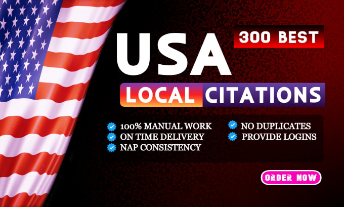 Gig Preview - Do USA local citations, listings and directory submission for local SEO