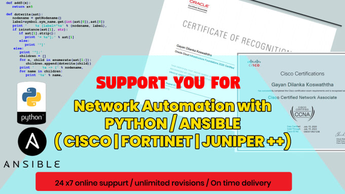 Gig Preview - Do network automation with python and ansible