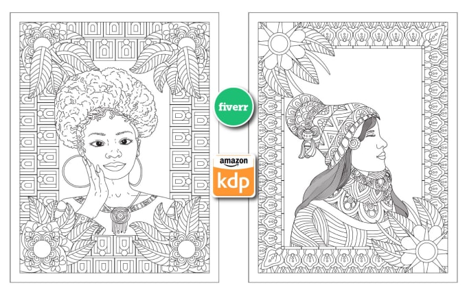 Gig Preview - Draw adult coloring book pages for amazon KDP