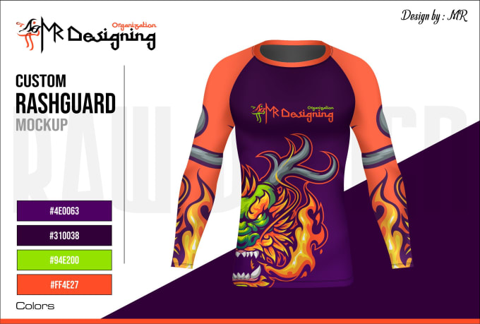 Gig Preview - Design a custom rashguard or sublimated full sleeve jersey