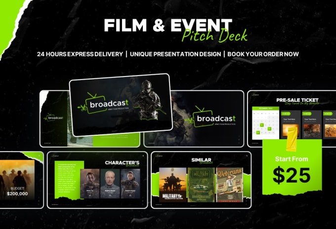 Gig Preview - Design film and event pitch deck  within 24 hours