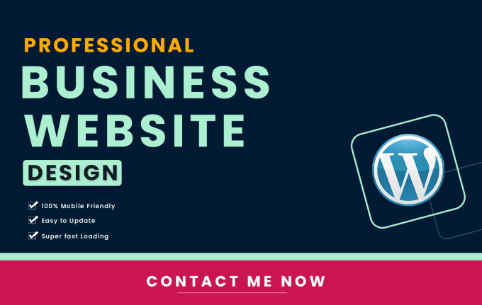 Gig Preview - Design a professional wordpress website for your small business