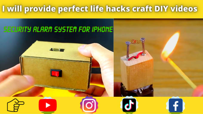 Gig Preview - Provide perfect life hacks  craft DIY videos