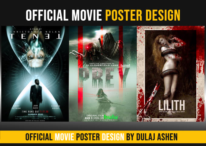 Gig Preview - Design official movie posters, and film posters for you