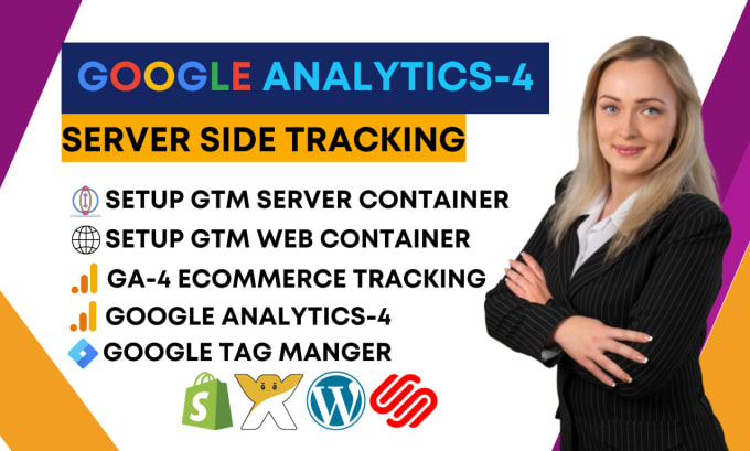 Gig Preview - Fix or setup google analytics 4, ga4 ecommerce tracking, conversion tracking GTM