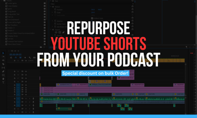 Gig Preview - Repurpose podcast video into youtube shorts