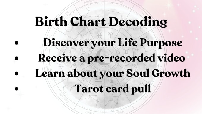 Gig Preview - Help you decode your birth chart to find your purpose