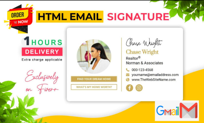 Gig Preview - Create HTML clickable email signature