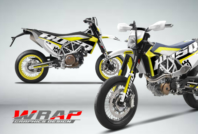 Gig Preview - Create a supermoto graphic design and mockup for you