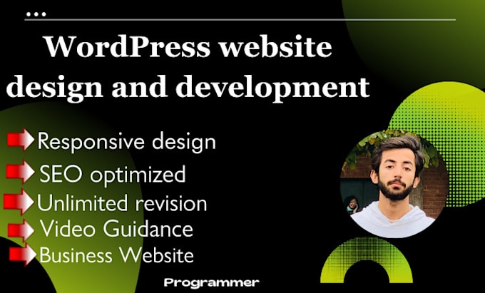 Gig Preview - Design wordpress website and development