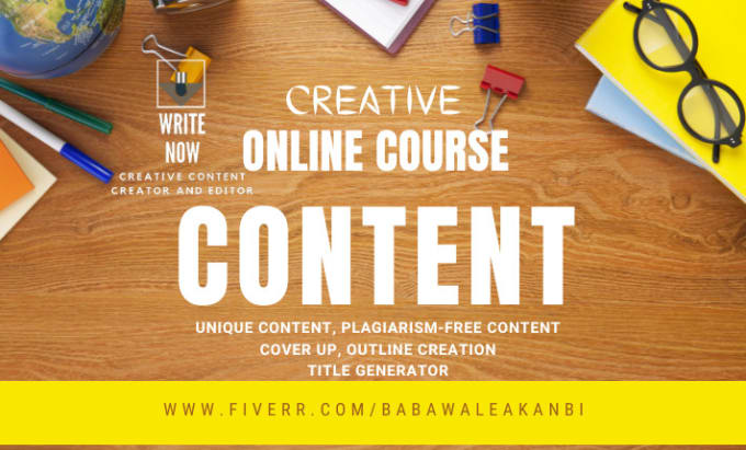 Gig Preview - Develop online course content, course curriculum, online course outline, content