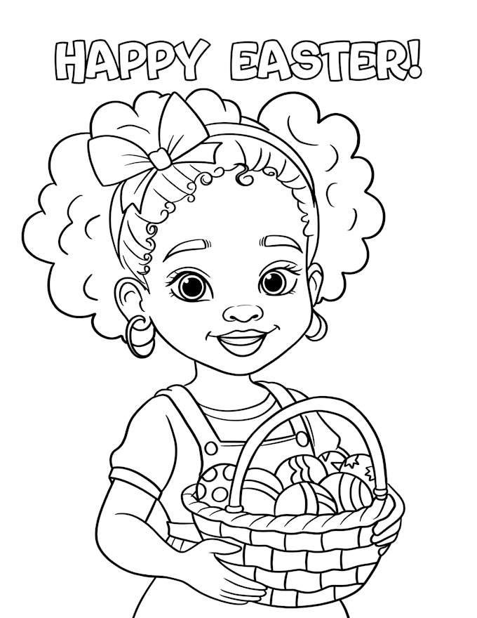 Gig Preview - Do beautiful african american children coloring book pages with lovely hairstyle