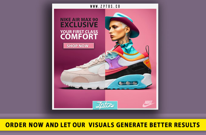 Gig Preview - Design creative shoes poster ads