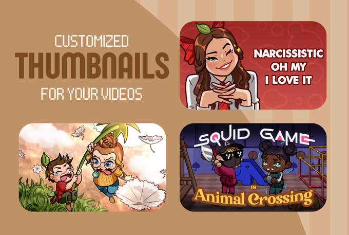 Gig Preview - Create an illustrated thumbnail for your video