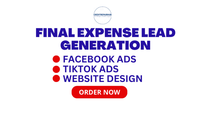 Gig Preview - Generate final expense leads final expense website final expense lead generation