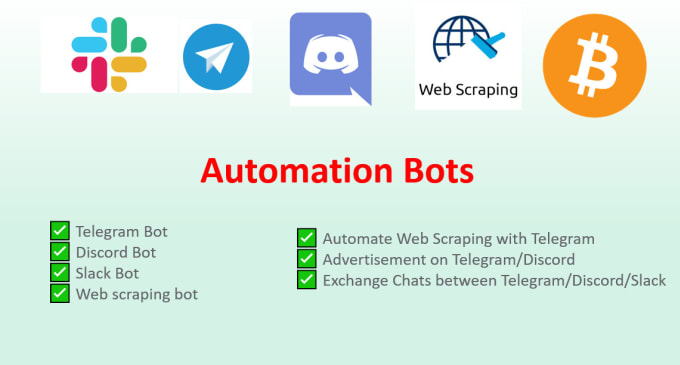 Gig Preview - Make telegram, discord and trading bots