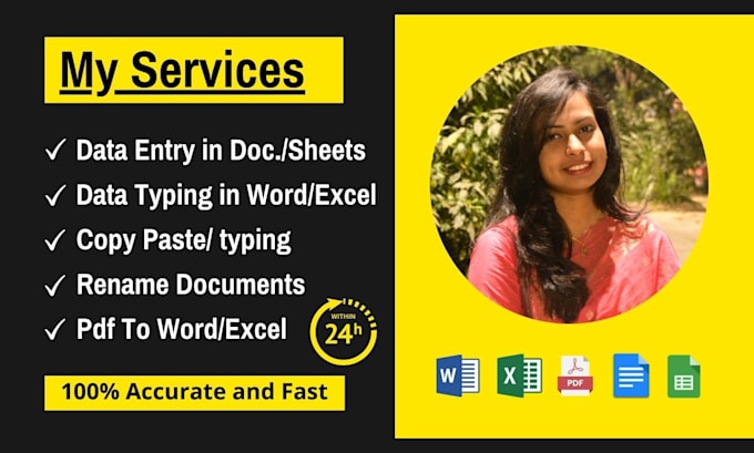 Bestseller - do fastest data entry typing work job, manual typing, ms excel data entry, pdf