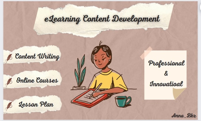 Gig Preview - Develop an elearning course content for any subject