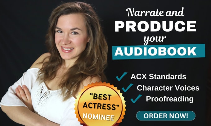 Gig Preview - Be your audiobook narrator, produce to audible acx standards