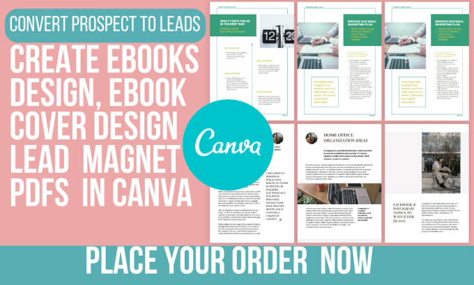 Gig Preview - Do lead magnet pdf for lead generation,amazon KDP, ebook cover design, on canva