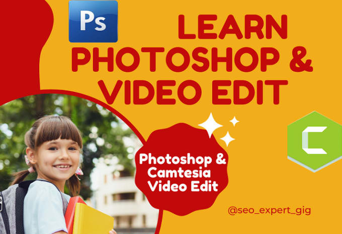 Gig Preview - Teach you photoshop editing, photo retouching, logo design, camtesia video edit