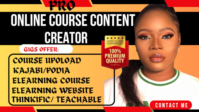 Gig Preview - Create online course content, online video course, ebook online course creation