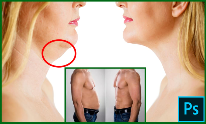 Bestseller - remove double chin, face and body slimming by photoshop