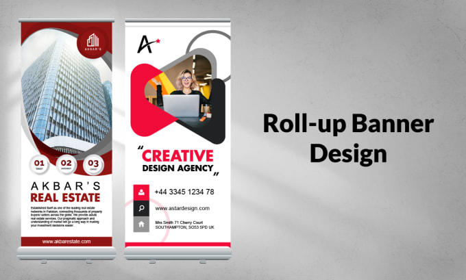 Gig Preview - Design roll up banner, retractable banner, and billboard