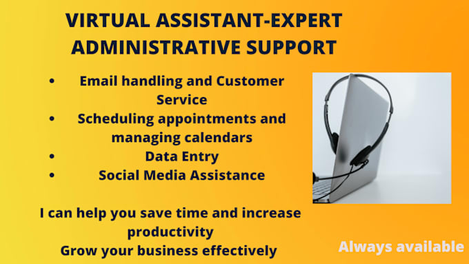 Gig Preview - Be your  online virtual assistant for admin duties