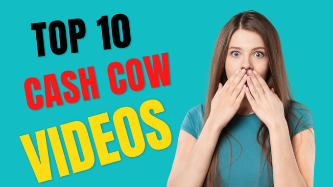 Gig Preview - Create youtube top 10 videos, faceless cash cow videos, and top 10 editing