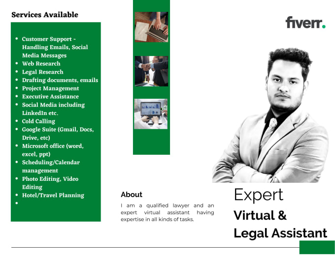 Gig Preview - Be your virtual assistant and legal assistant