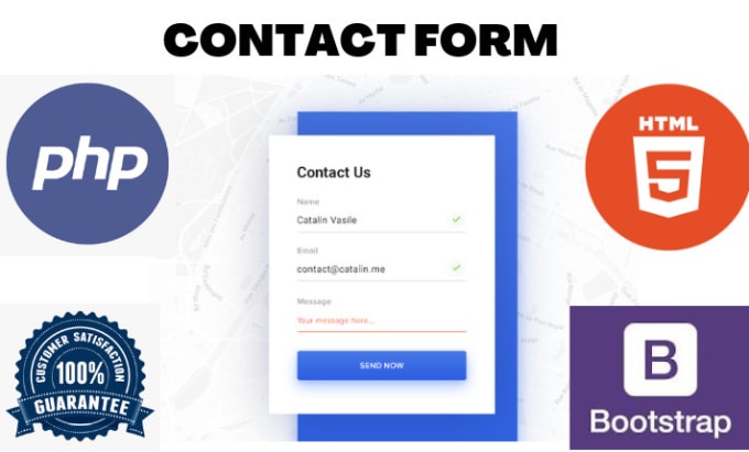 Bestseller - create php contact form, email sending, captcha, validation