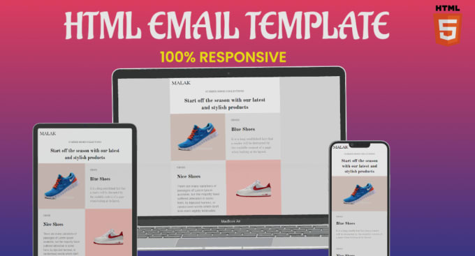 Gig Preview - Design responsive HTML email template or HTML newsletter template